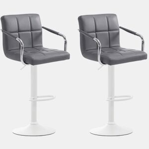 Conjunto de 2 bancos Lucy V2 112x54x46 cm em couro Simil