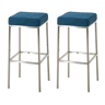 Conjunto de 2 bancos de tecido Montreal 80x37x37 cm
