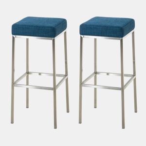 Conjunto de 2 bancos de tecido Montreal 80x37x37 cm