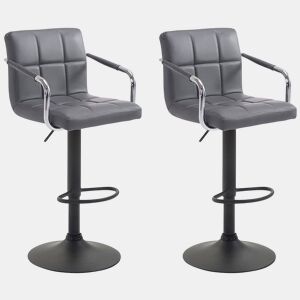 Conjunto de 2 bancos de bar - Lucy V2 - Pele Simil 112x54x46 cm