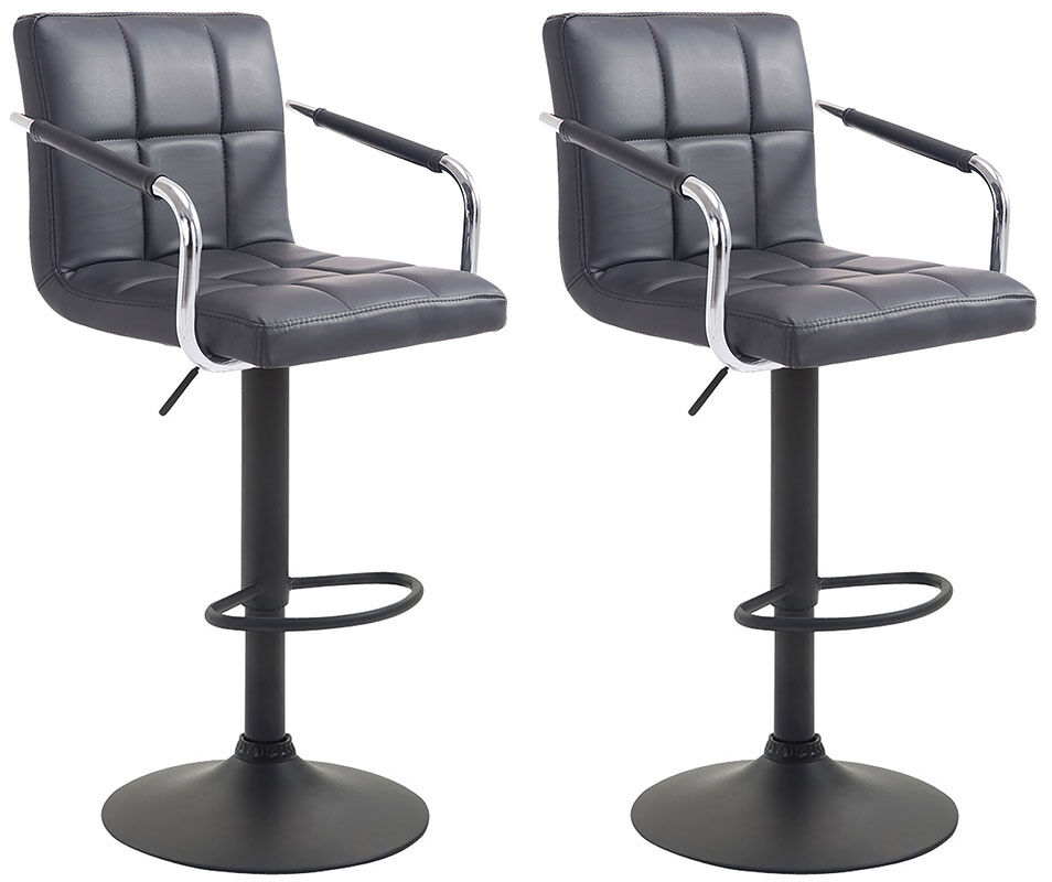 Set de 2 taburete de bar - lucy v2 - simil cuero 112x54x46 cm
