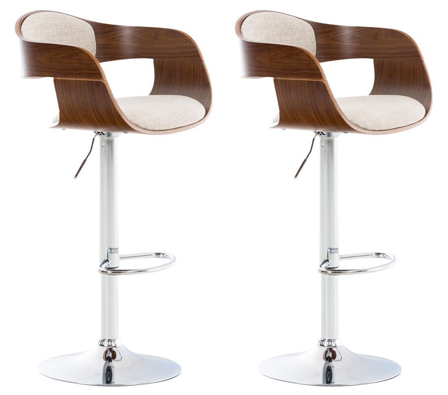 Set de 2 taburetes kingston en tela 102x58x48 cm