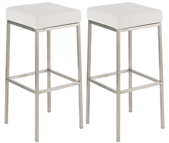Set de 2 taburete de bar - montreal 85 - simil cuero 85x37x37 cm