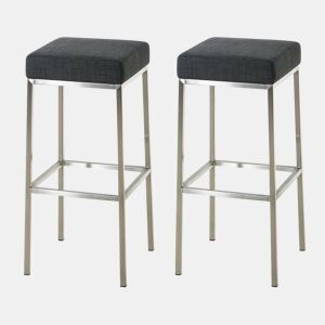 Conjunto de 2 bancos de tecido Montreal 80x37x37 cm