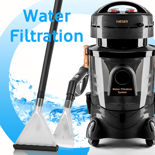 Máquina de Lavagem Multifunções HAEGER Aquaclean Pro - Lavagem de Carpetes e Estofos, Filtro de Água