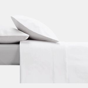 Conjunto de lençóis de design branco liso para cama de 150160 cm Donegal Collections