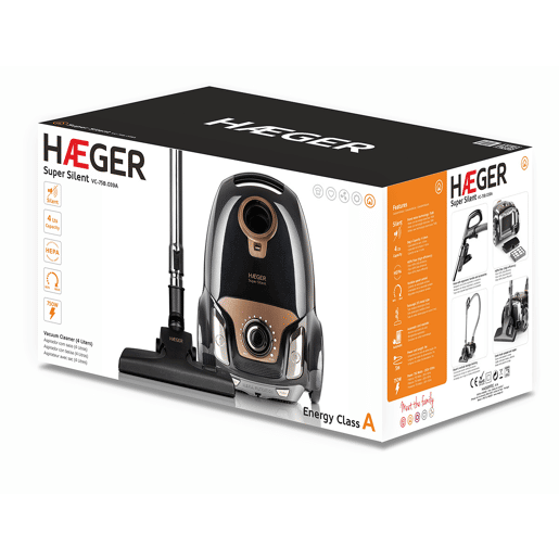 Aspirador Silencioso com saco HAEGER Super Silent - 750W 4L