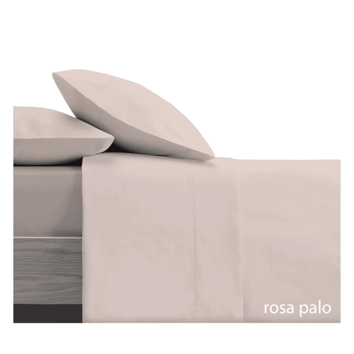 Conjunto de lençóis de design rosa liso para cama de 105 cm Donegal Collections
