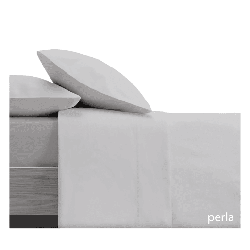 Conjunto de lençóis de design pérola liso para cama de 90 cm Donegal Collections