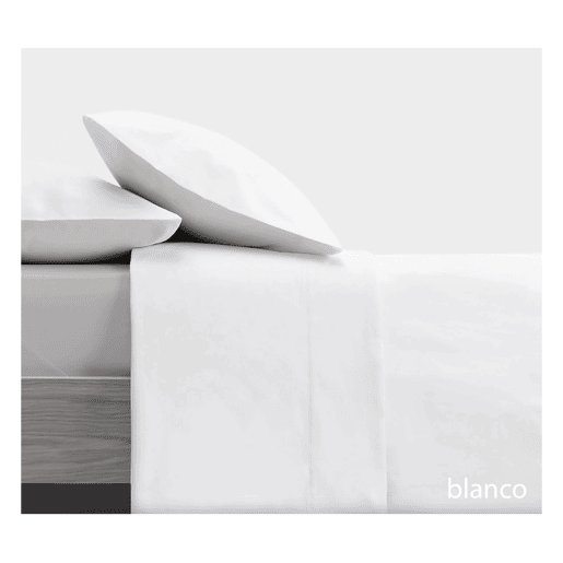 Conjunto de lençóis de design branco liso para cama de 105 cm Donegal Collections