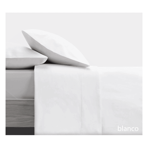 Conjunto de lençóis de design branco liso para cama de 200 cm Donegal Collections