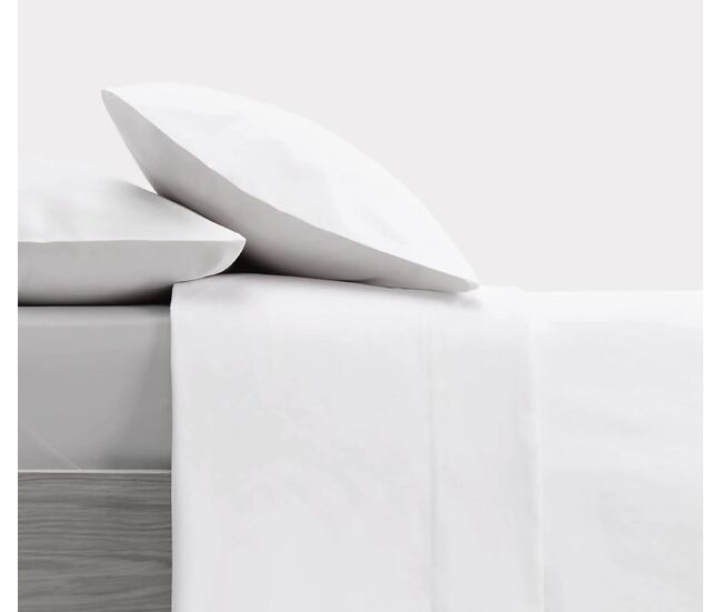 Juego de sábanas liso design blanco cama de 180cm donegal collections