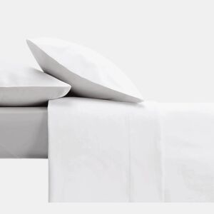 Conjunto de lençóis de design branco liso para cama de 150 cm Donegal Collections