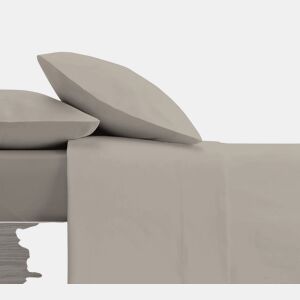 Conjunto de lençóis de design bege liso para cama de 135140 cm Donegal Collections