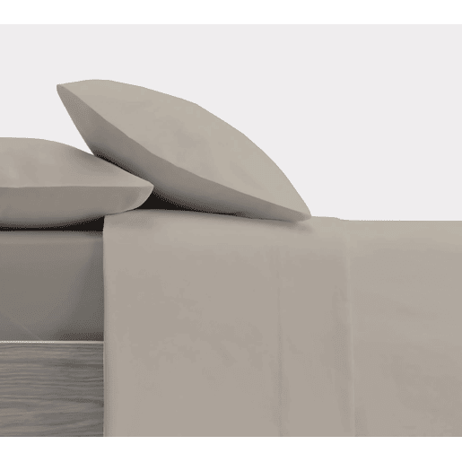 Conjunto de lençóis de design bege liso para cama de 105 cm Donegal Collections