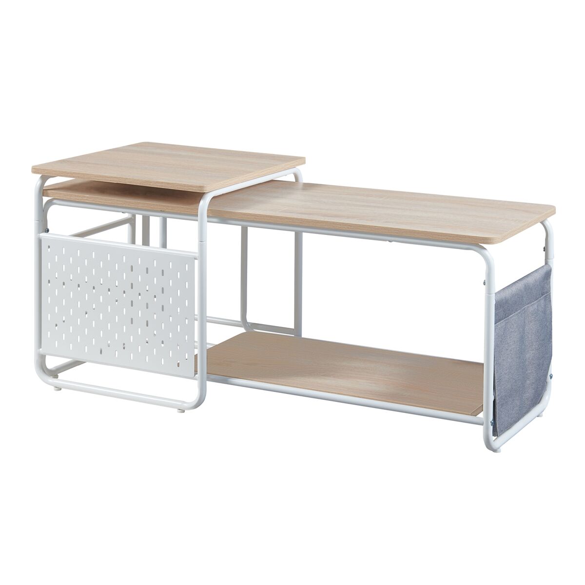 Juego de mueble de salón Dyrøy con mesa auxiliar acero aglomerado