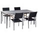 Beliani Conjunto de comedor COSOLETO/GROSSETO Beliani Conjunto de comedor COSOLETO/GROSSETO Negro/ Gris
