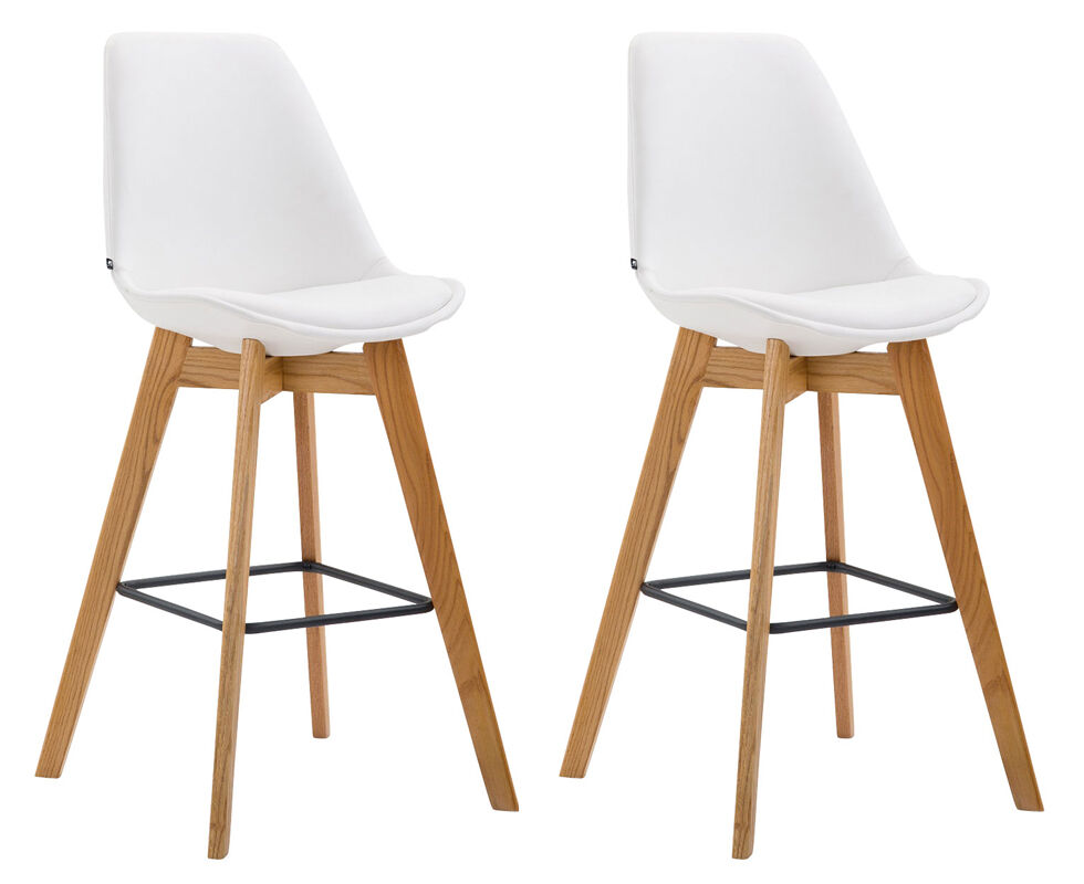 Set de 2 taburetes metz en simil cuero 112x48x56 cm