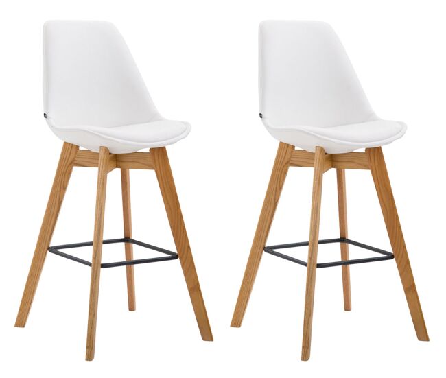 Set de 2 taburetes metz en simil cuero 112x48x56 cm