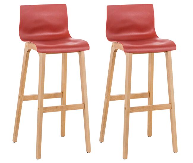 Set de 2 taburetes hoover ~ asiento de polipropileno 101x41x46 cm