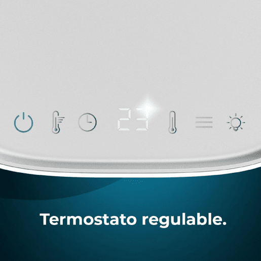 Cecotec Aquecedor cerâmico de mesa com 1500 W, ecrã digital, termóstato ajustável e 3 modos de funcionamento.