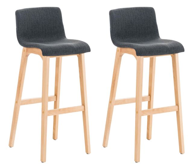 Set de 2 taburetes hoover en tela 101x41x46 cm