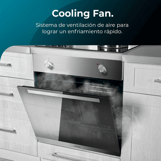 Cecotec Forno de encastrar Bolero Hexa C126000 Mirror A 77 l de capacidade, 4 funções, 2800 W.