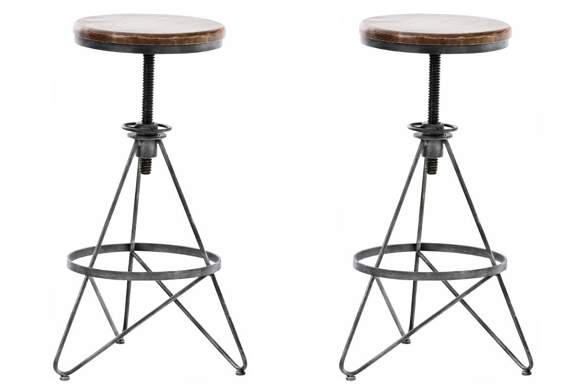 Set De 2 Taburetes Karla Estilo Industrial