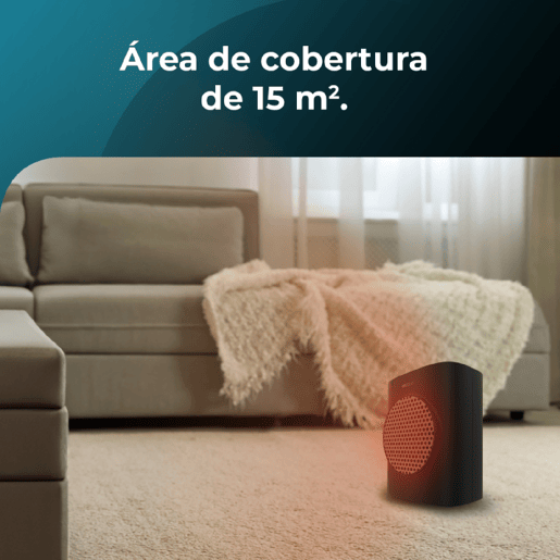 Cecotec Aquecedor cerâmico de mesa com 1500 W, função Oscilação, ecrã digital, termóstato ajustável e 3 modos de funcionamento.