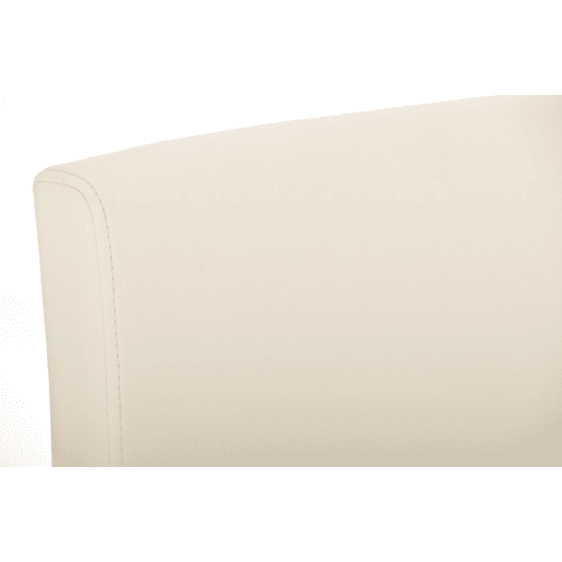 Lote de 2 taburetes de bar Paros revestimiento de polipiel Simil cuero Crema 48X42X104 cm