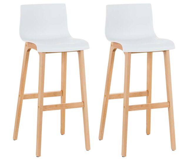 Set de 2 taburetes hoover ~ asiento de polipropileno 101x41x46 cm