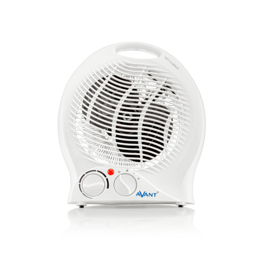 AVANT AV7587 - Aquecedor de ar vertical de 2.000 W com 2 níveis de potência: 1.000 W - 2.000 W. Função Ventilador, Proteção Térmica. Cor branca