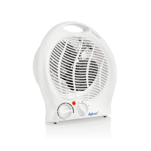 AVANT AV7587 - Aquecedor de ar vertical de 2.000 W com 2 níveis de potência: 1.000 W - 2.000 W. Função Ventilador, Proteção Térmica. Cor branca
