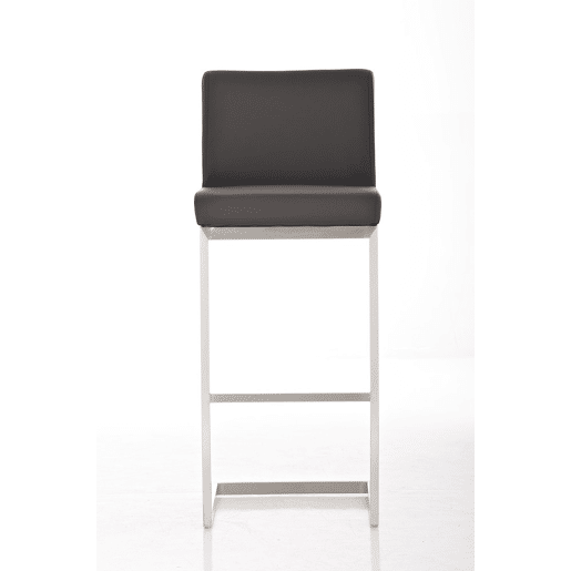 Lote de 2 taburetes de bar Paros revestimiento de polipiel Simil cuero Marrón 48X42X104 cm