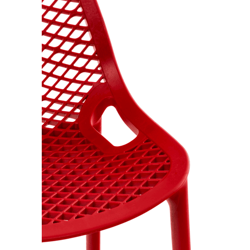 Juego de 2 taburetes de bar para exterior Air Plástico Rojo 53X45X105 cm