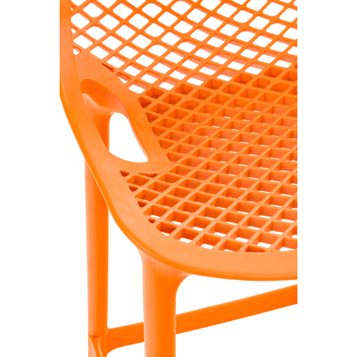 Juego de 2 taburetes de bar para exterior Air Plástico Naranja 53X45X105 cm