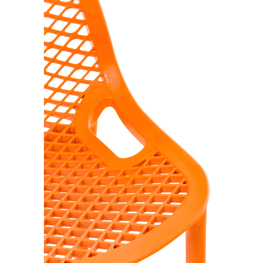 Juego de 2 taburetes de bar para exterior Air Plástico Naranja 53X45X105 cm