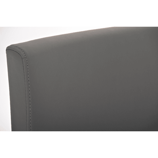Lote de 2 taburetes de bar Paros revestimiento de polipiel Simil cuero Gris 48X42X104 cm