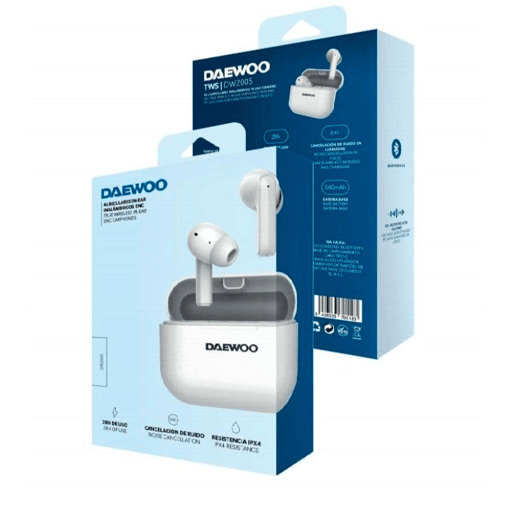 Fones de ouvido IN-EAR DAEWOO DW2005, Resistente à água, Cancelamento de ruído