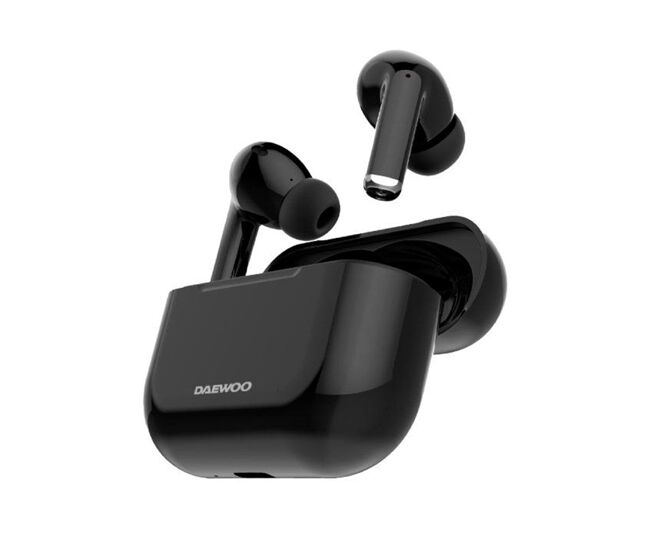 Auriculares inalámbricos daewoo dw2001 bluetooth 5.3 con estuche de carga negro
