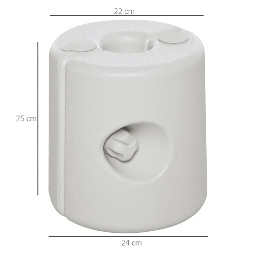 Outsunny Conjunto de 4 Pesos para Tendas Dobráveis Suportes Enchíveis com 9 kg de Água Pesos para Tendas com Maçanetas de Fixação Ø2224x25 cm Branco Outsunny Conjunto de 4 Pesos para Tendas Dobráveis Suportes Enchíveis com 9 kg de Água Pesos para Tendas com Maçanetas de Fixação Ø2224x25 cm Branco
