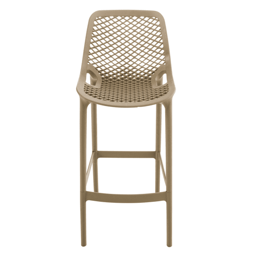 Juego de 2 taburetes de bar para exterior Air Plástico Barro 53X45X105 cm
