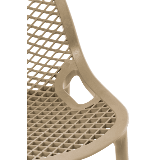 Juego de 2 taburetes de bar para exterior Air Plástico Barro 53X45X105 cm
