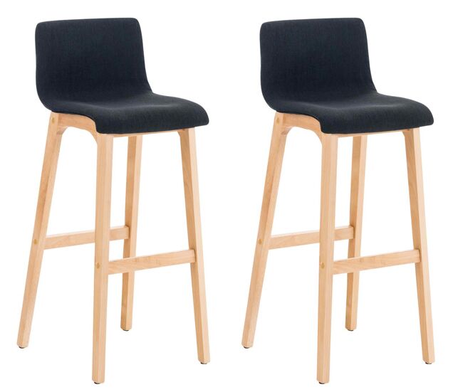 Set de 2 taburetes hoover en tela 101x41x46 cm