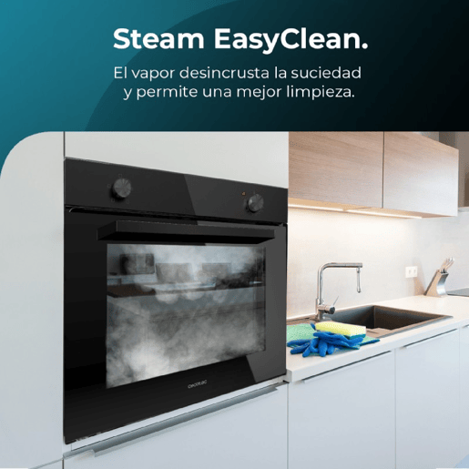 Cecotec Forno de encastrar Bolero Hexa C126000 Black A 77 l de capacidade, 4 funções, 2800 W.