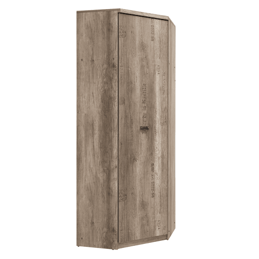 Roupeiro de canto 1 porta Abel Madeira e Cinzento Roupeiro de canto 1 porta Abel Madeira e Cinzento