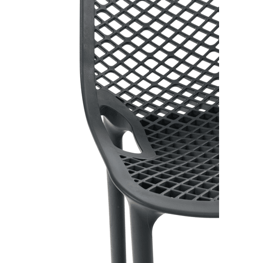 Juego de 2 taburetes de bar para exterior Air Plástico Gris oscuro 53X45X105 cm