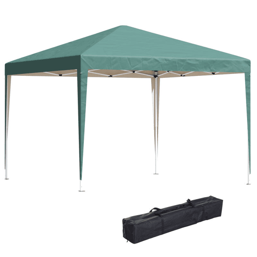 Outsunny Tenda Dobrável 295x295x255 cm com Bolsa de Transporte Altura Ajustável Anti-UV e Impermeável para Terraço Pátio e Praia Verde Outsunny Tenda Dobrável 295x295x255 cm com Bolsa de Transporte Altura Ajustável Anti-UV e Impermeável para Terraço Pátio e Praia Verde