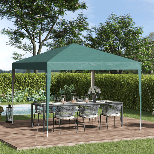 Outsunny Tenda Dobrável 295x295x255 cm com Bolsa de Transporte Altura Ajustável Anti-UV e Impermeável para Terraço Pátio e Praia Verde Outsunny Tenda Dobrável 295x295x255 cm com Bolsa de Transporte Altura Ajustável Anti-UV e Impermeável para Terraço Pátio e Praia Verde