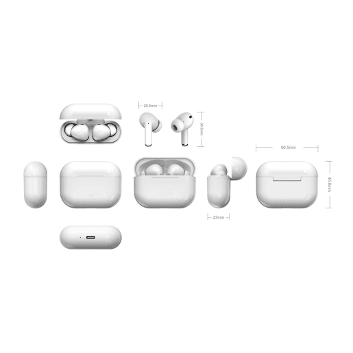 Fones de ouvido TWS In Ear DW2002 DAEWOO, Cor Branco.
